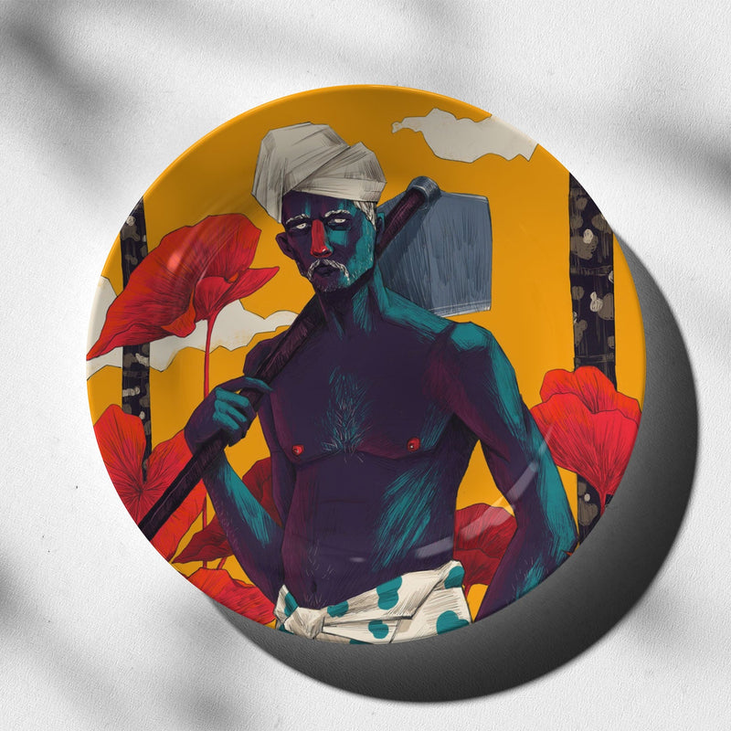 Sathyan-The Farmer, Decorative Art Plates