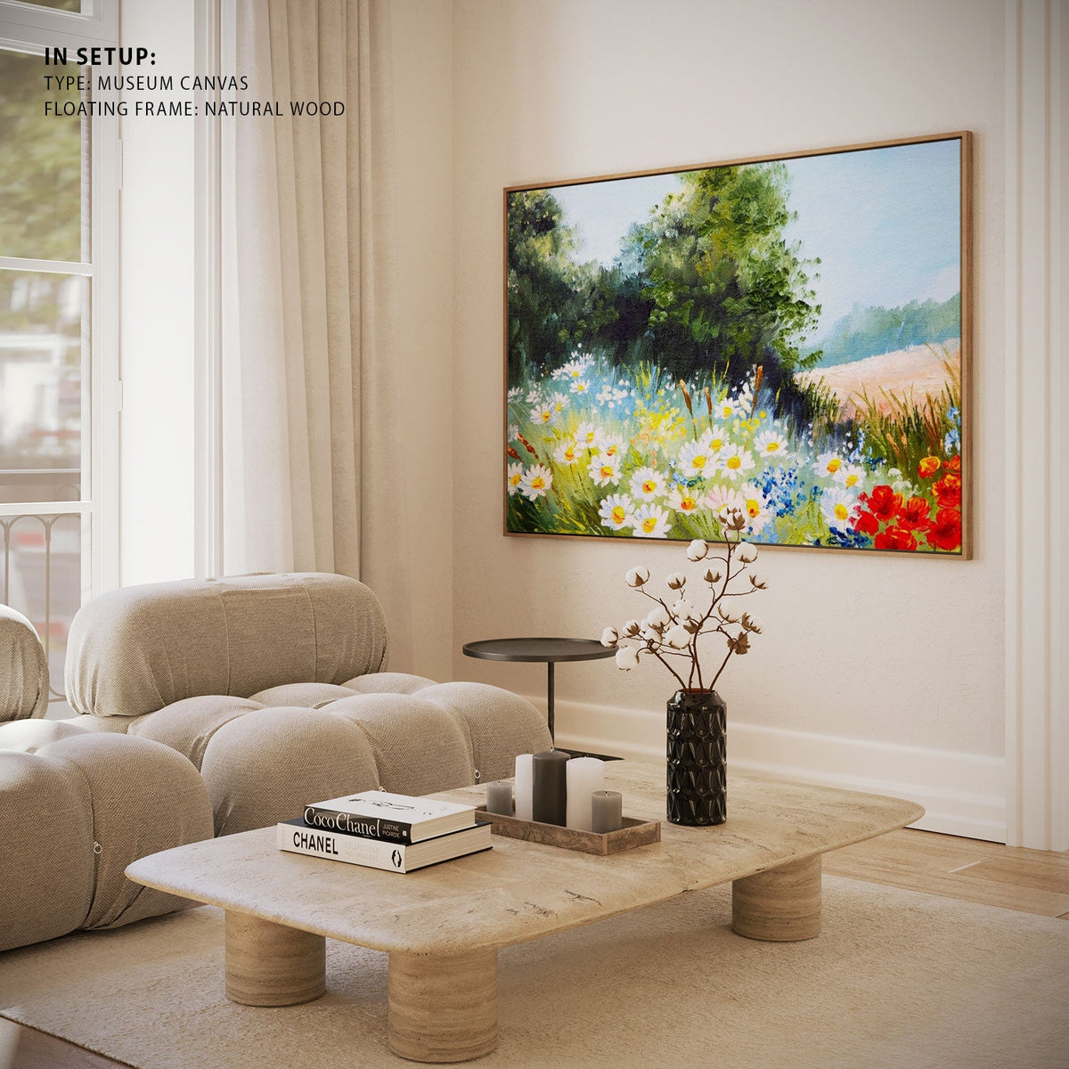 A Flower Garden Morning, Big Canvas Paintings
