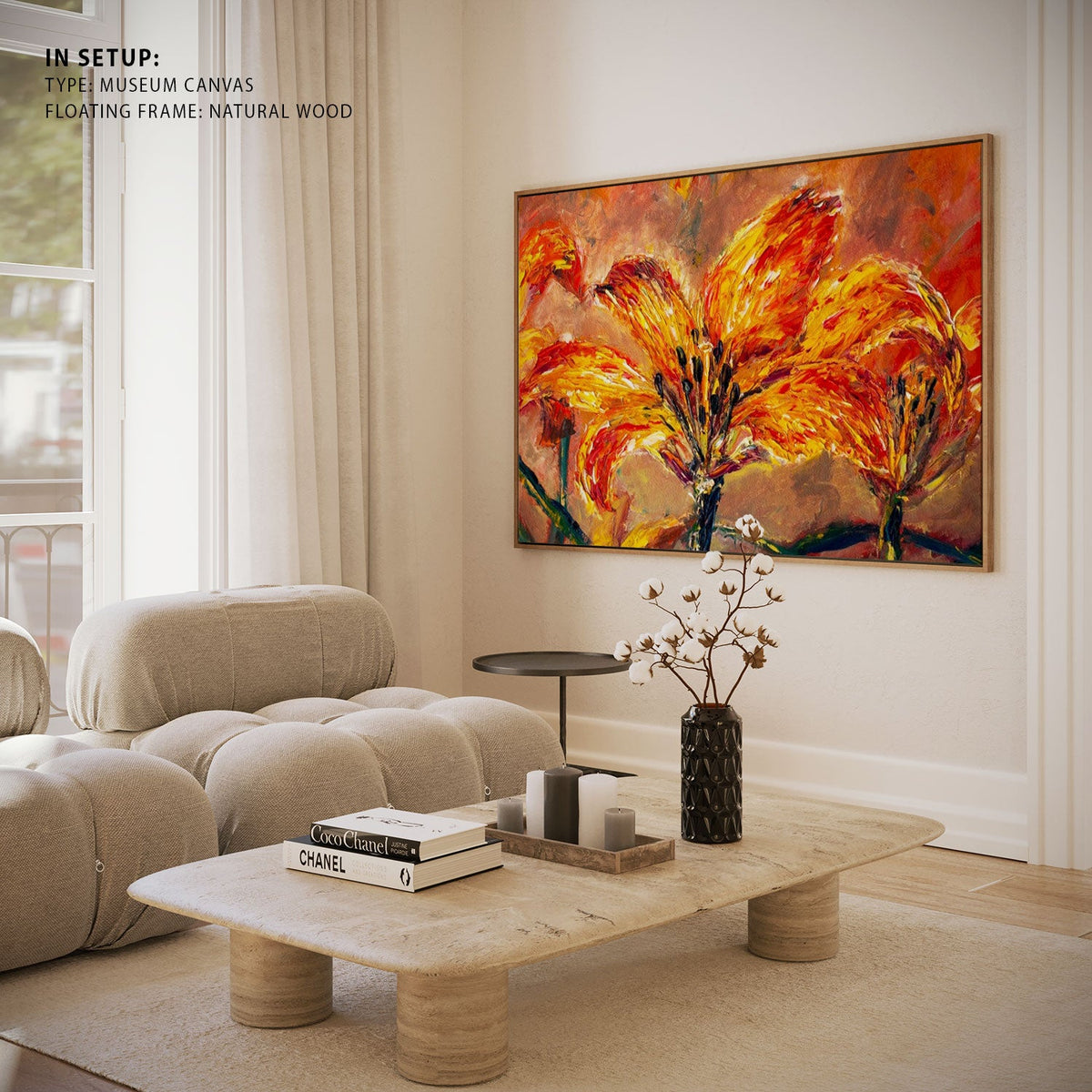 Abstract impressionism magic flowers , Big Canvas Paintings