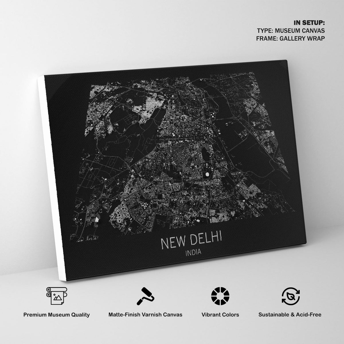 Cartina New Delhi India vista satellitare sezione