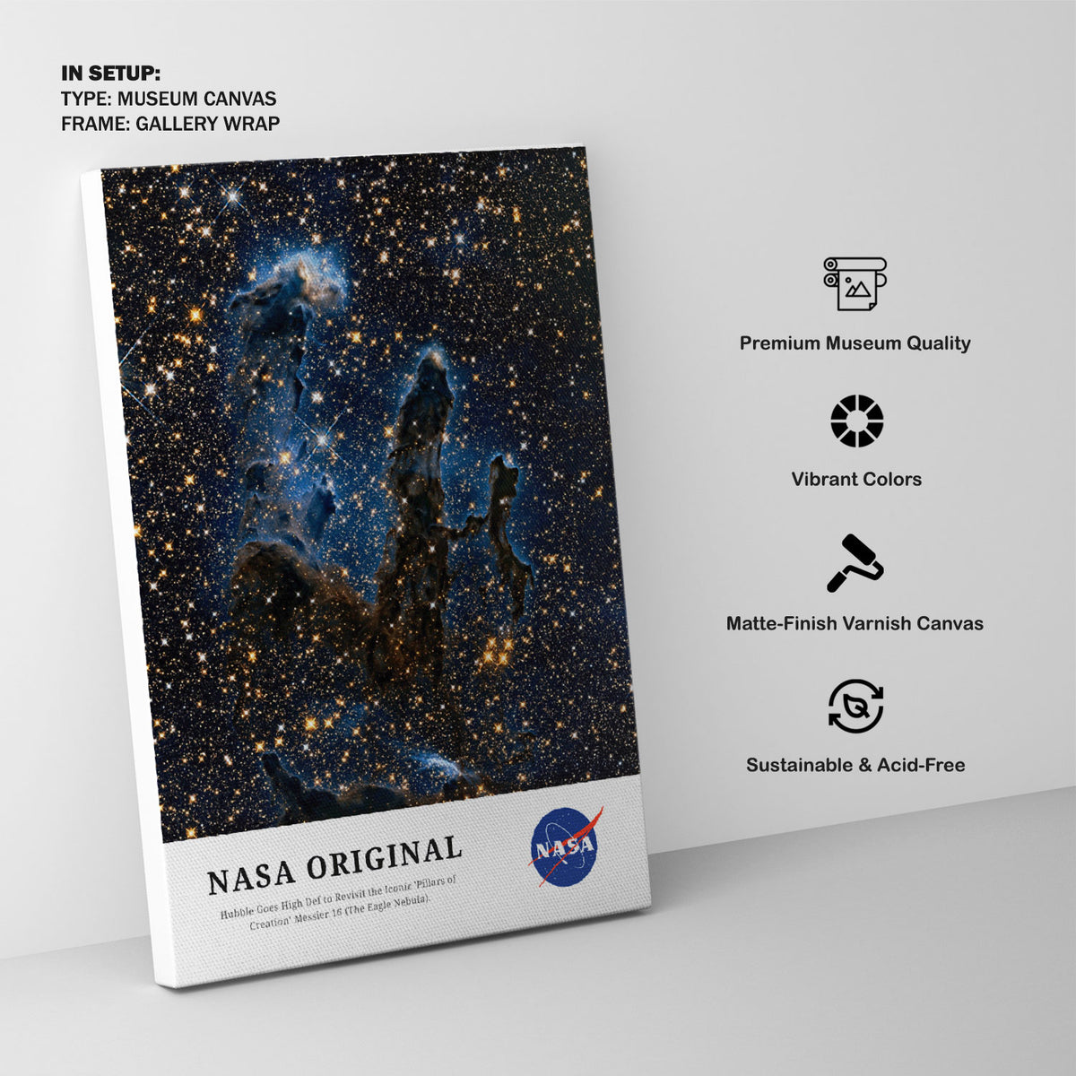 Pillars of Creation The Eagle Nebula, NASA Art Posters