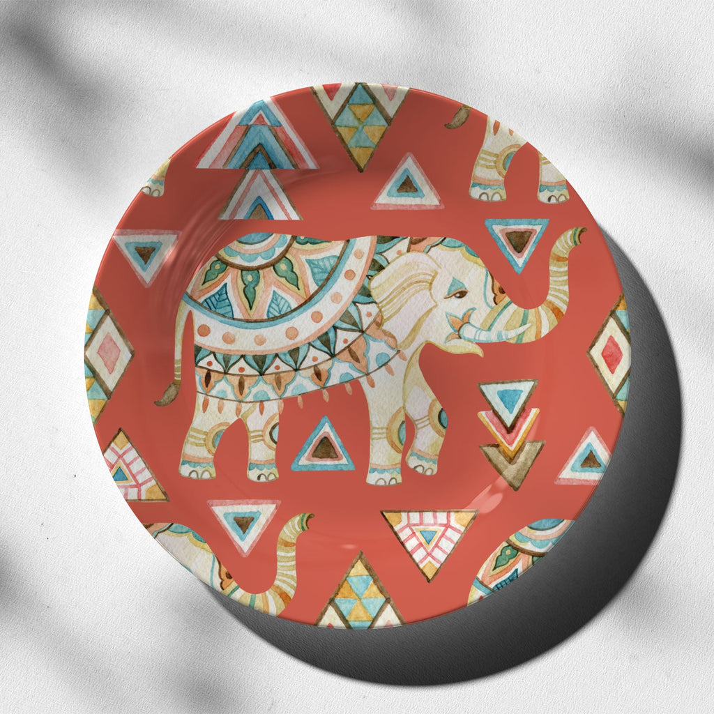 INDIAN ORNATE ELEPHANT Decorative Wall Plate