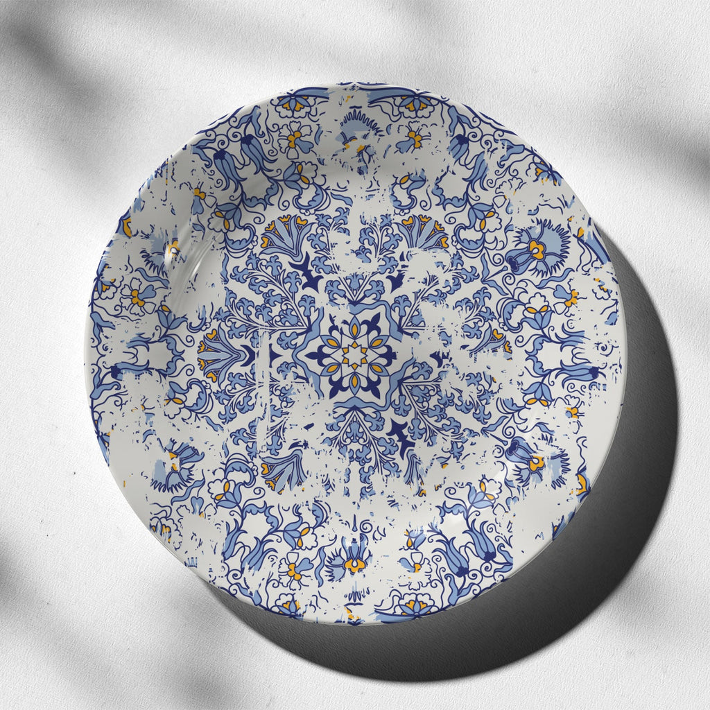 Majolica Blue pottery IV Decorative Wall Plate