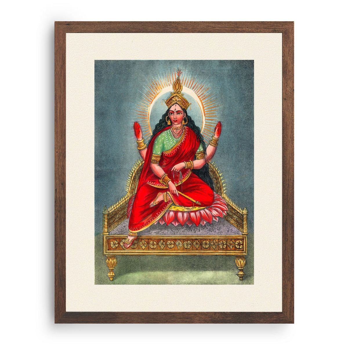 Buy Goddess Bhuvaneshvari by Ravi Varma Painting Online at Best Price ...