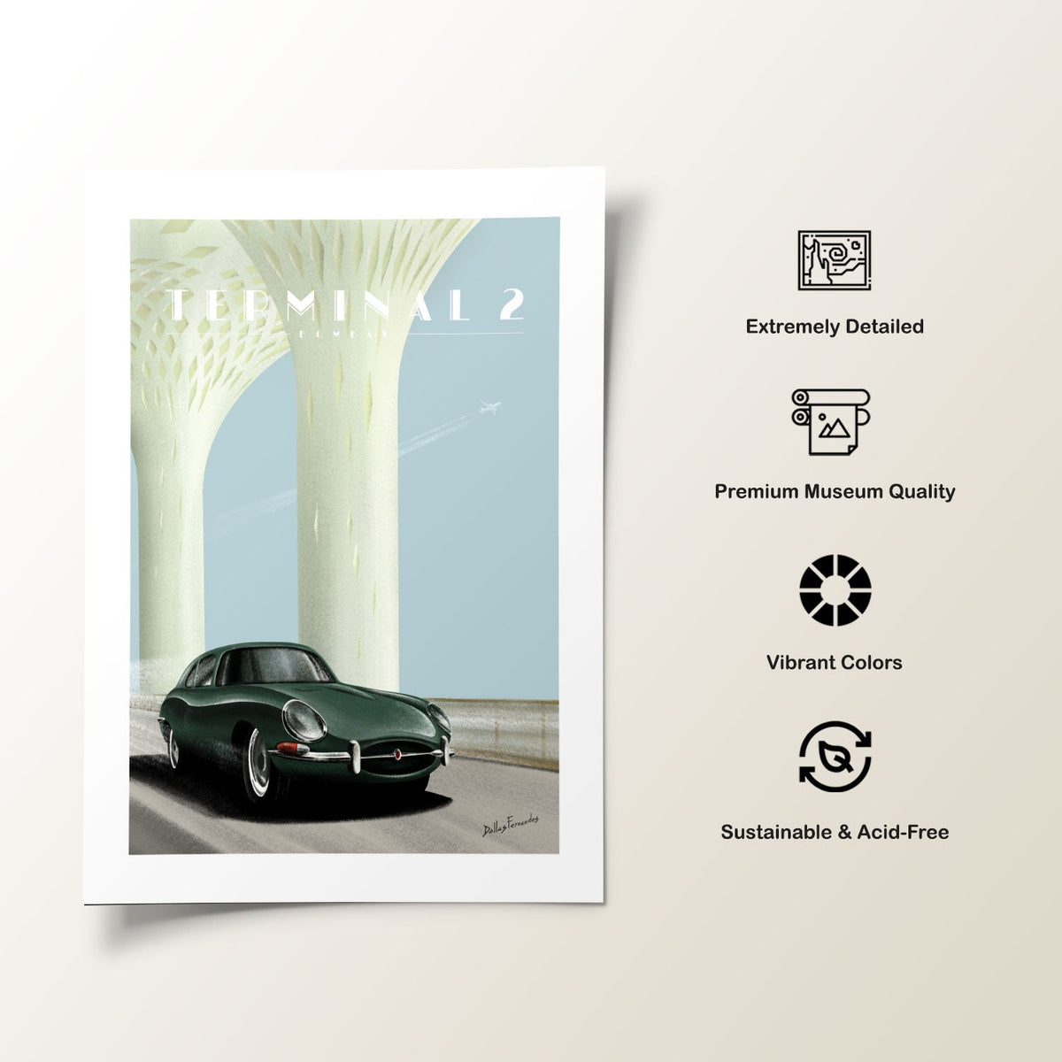 AIRPORT Bombay Classics, India Travel Posters