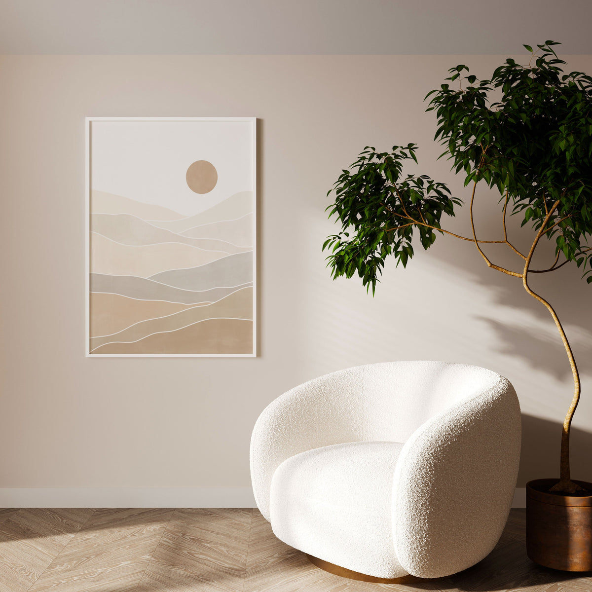 Abstract Beige Landscape