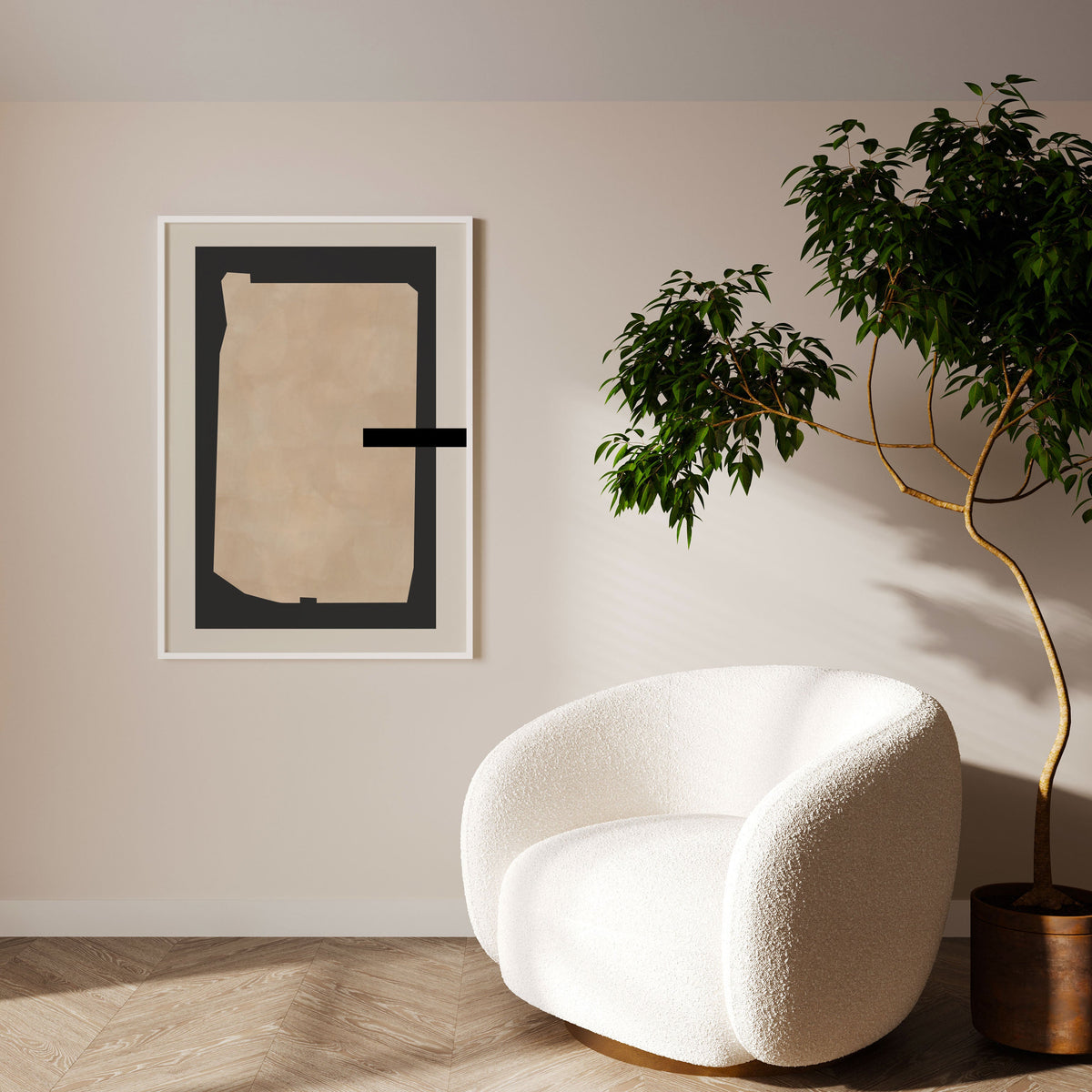 Abstract Beige Painting