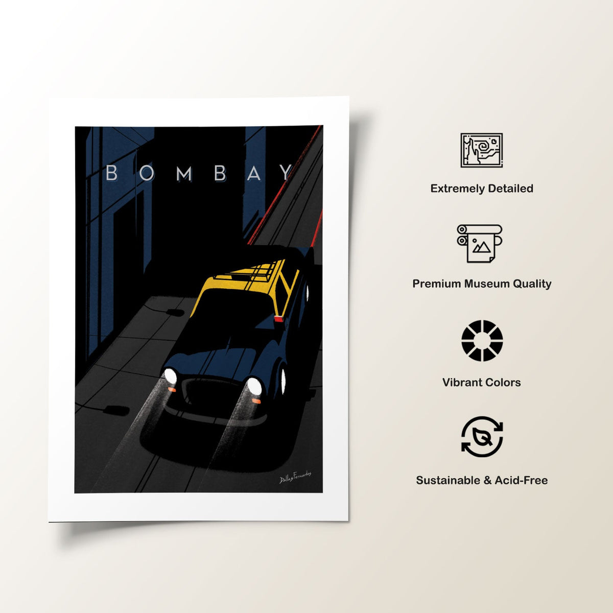 BOMBAY TAXI, India Travel Posters