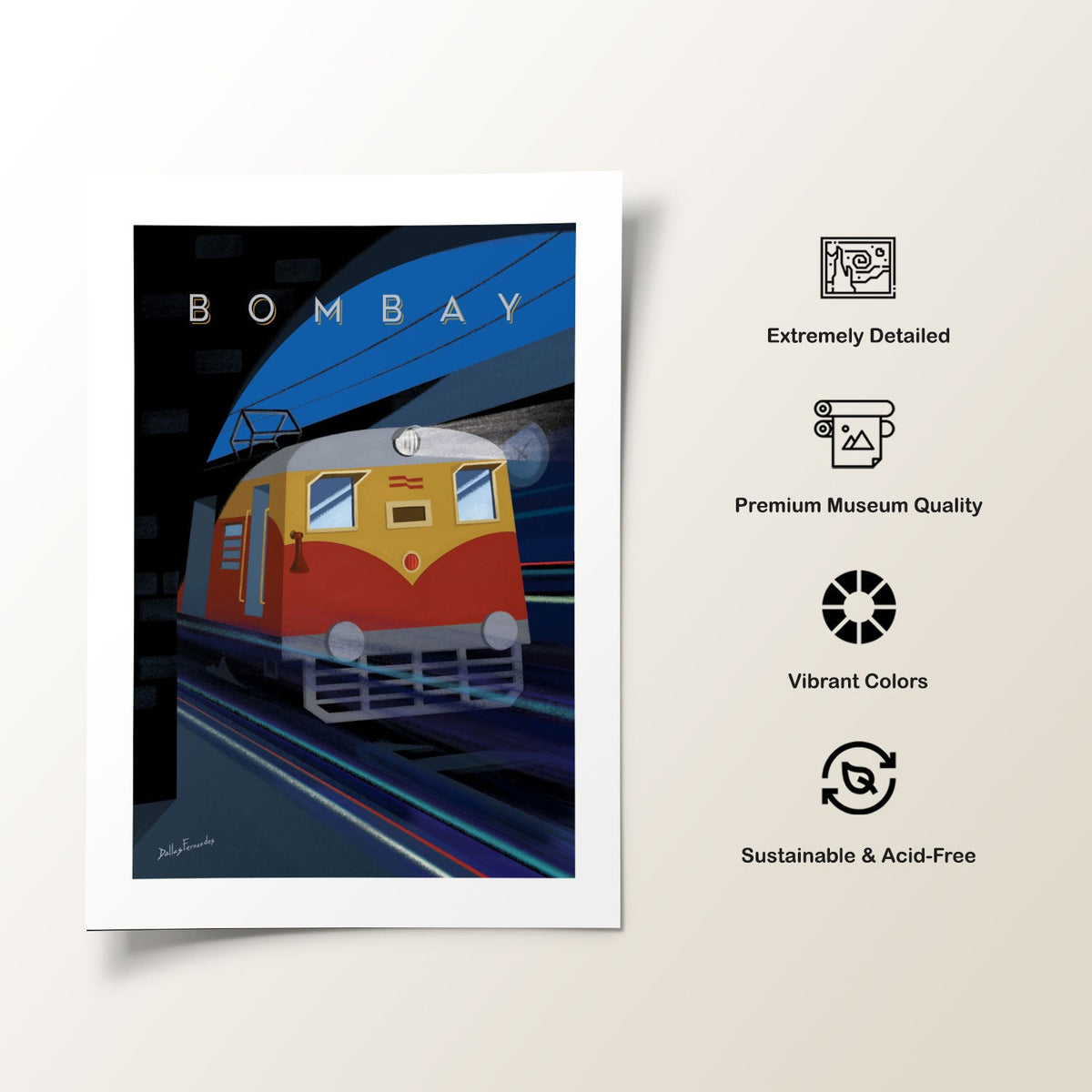 BOMBAY TRAIN, India Travel Posters