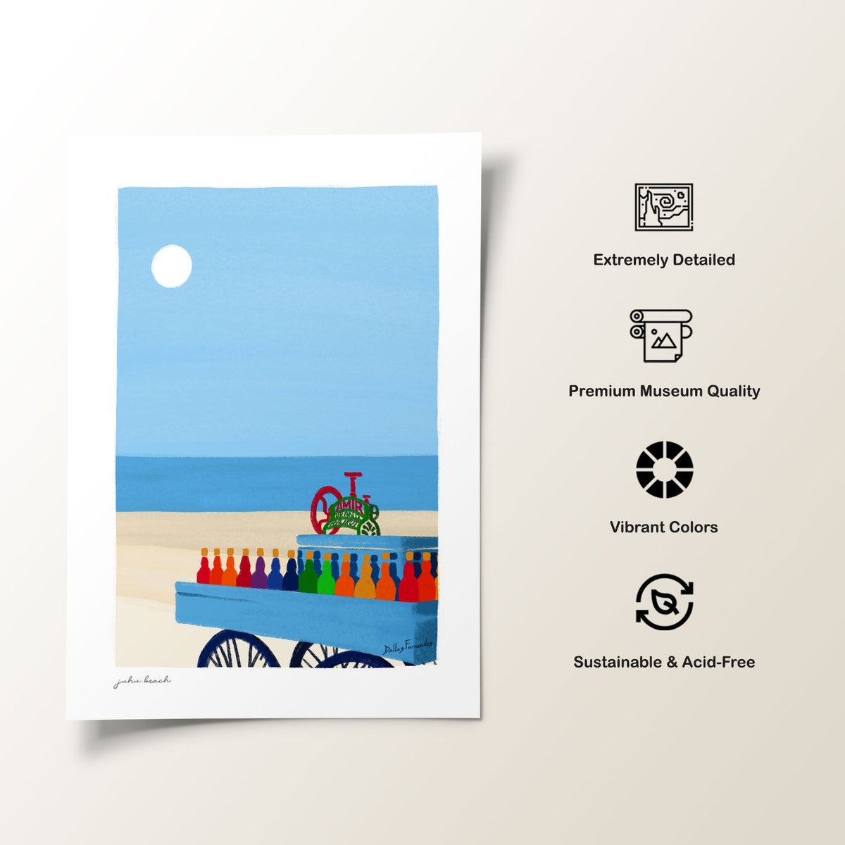 Bombay Juhu beach, India Travel Posters