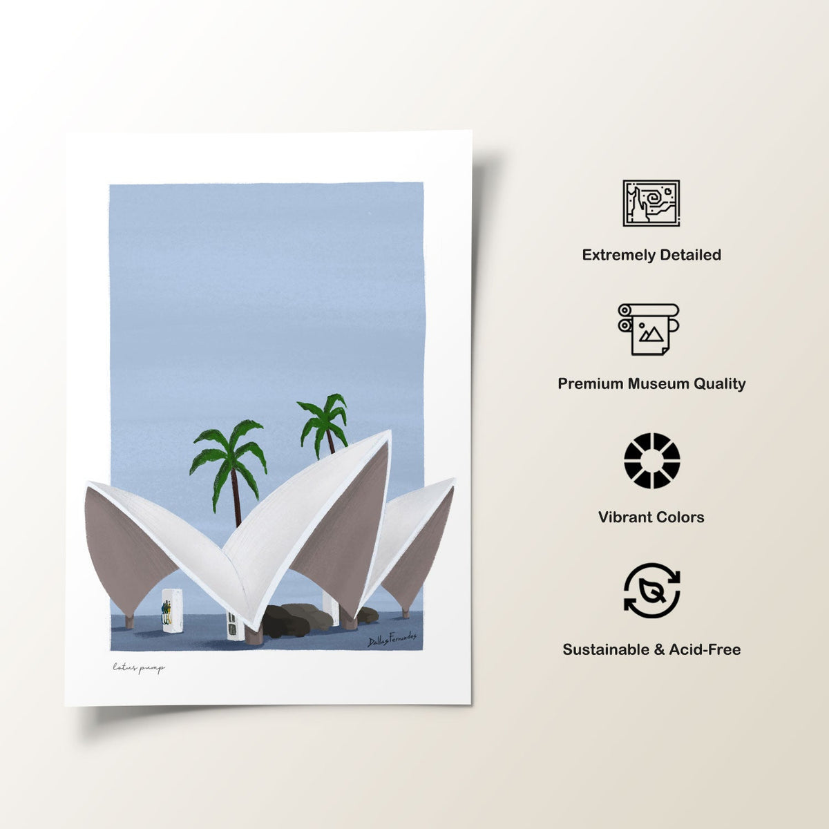 Bombay Lotus pump, India Travel Posters