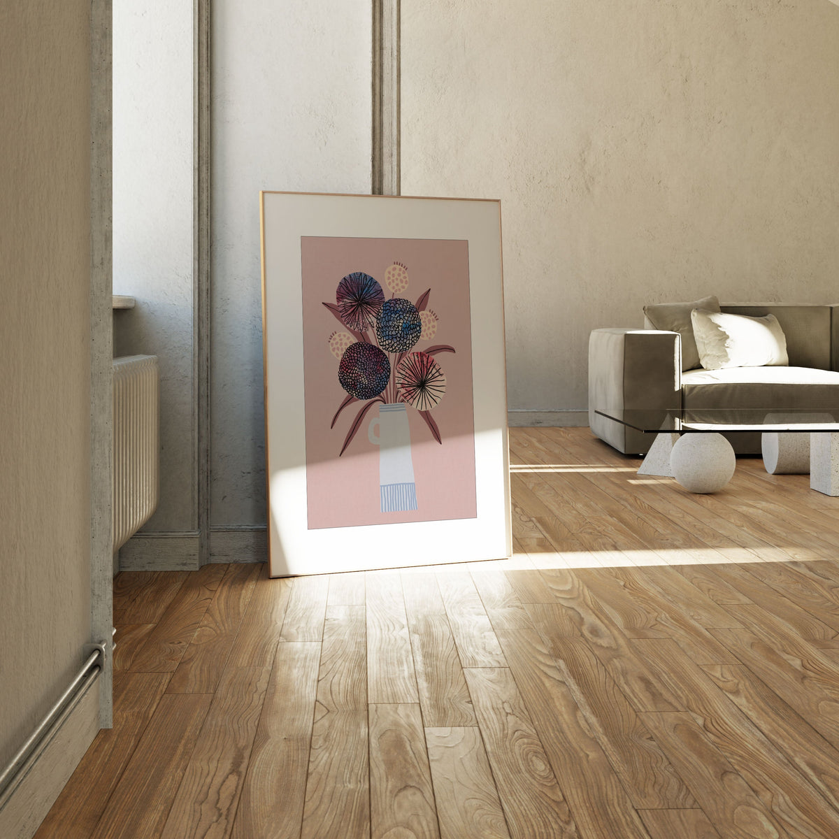 Wildflower Bloom, Minimal Art, Minimalist Painting