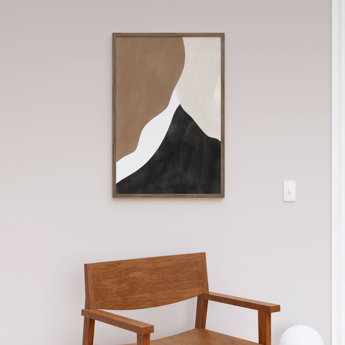 Abstract Beige and Brown Art No.1