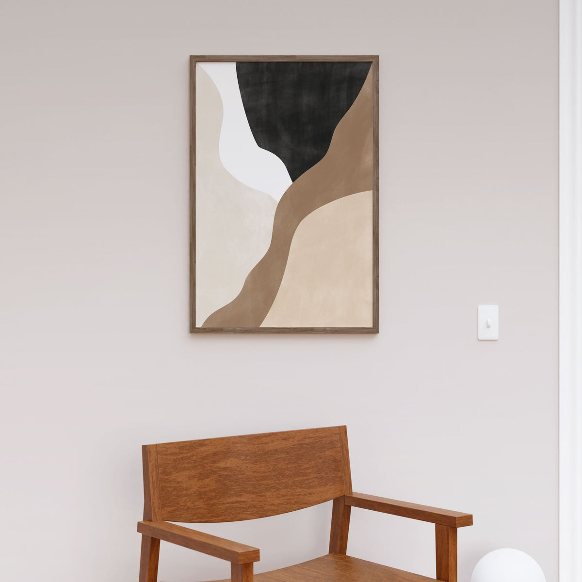Abstract Beige and Brown Art No.2