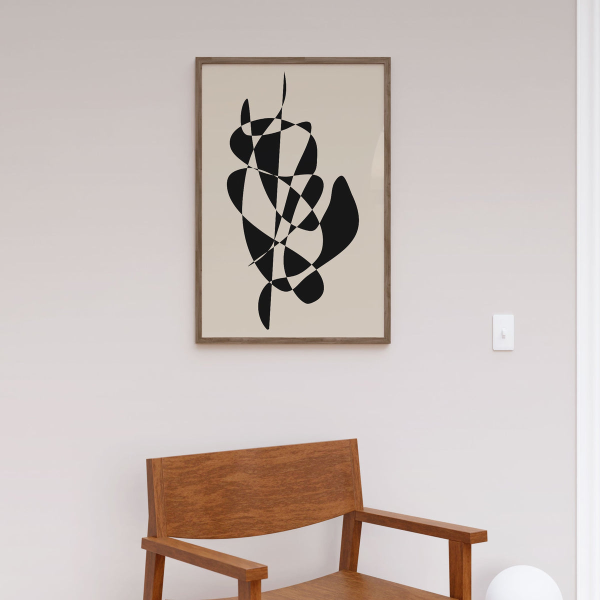 Abstract Black Shapes Artwork