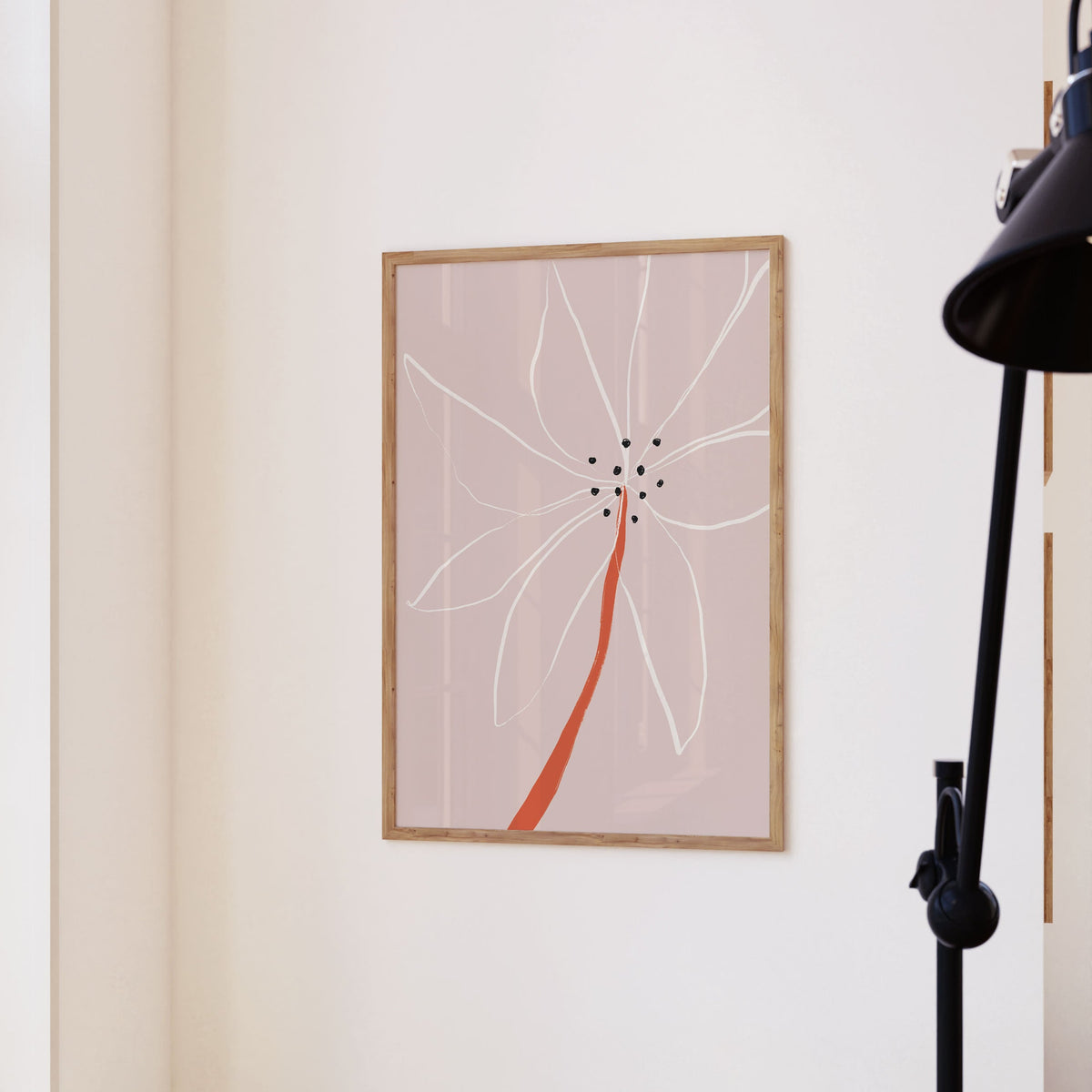 Abstract Flower No 1, Minimal Art, Minimalist Painting