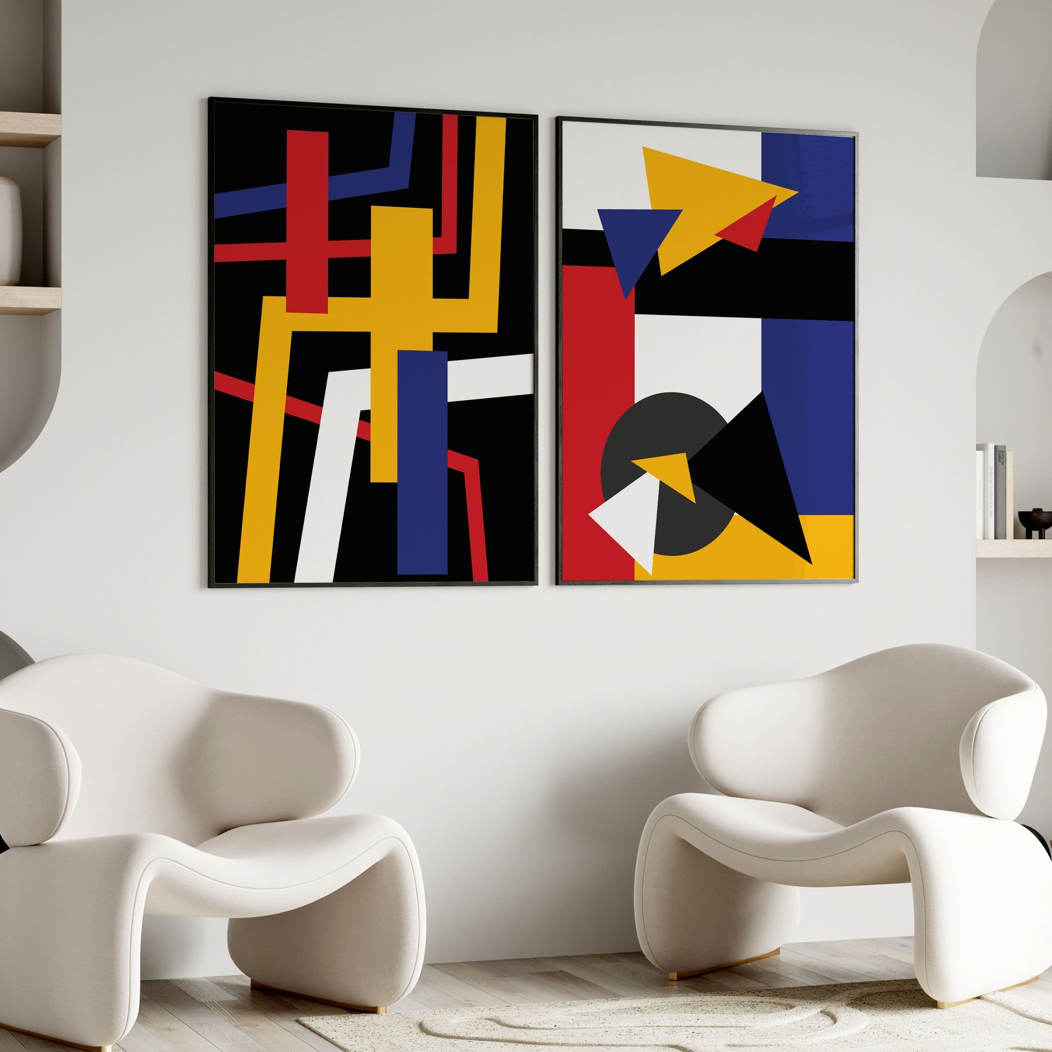 Bauhaus Poster XI: Buy Set of 2 Paintings – Dessine Art
