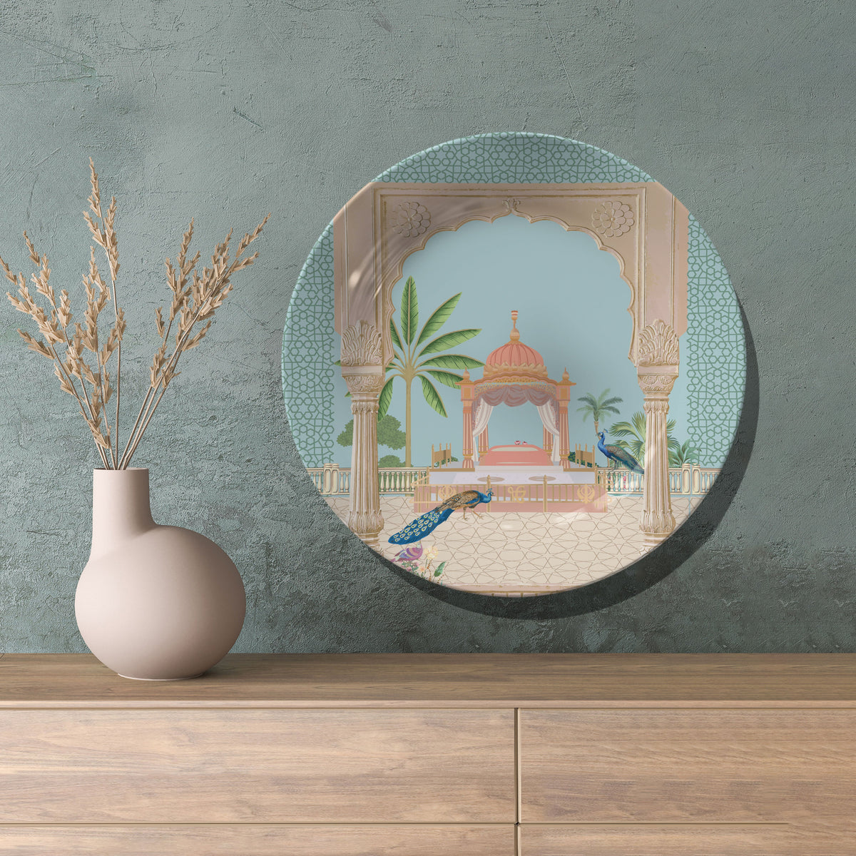 Echoes of Mughal Empire Decorative Wall Plate