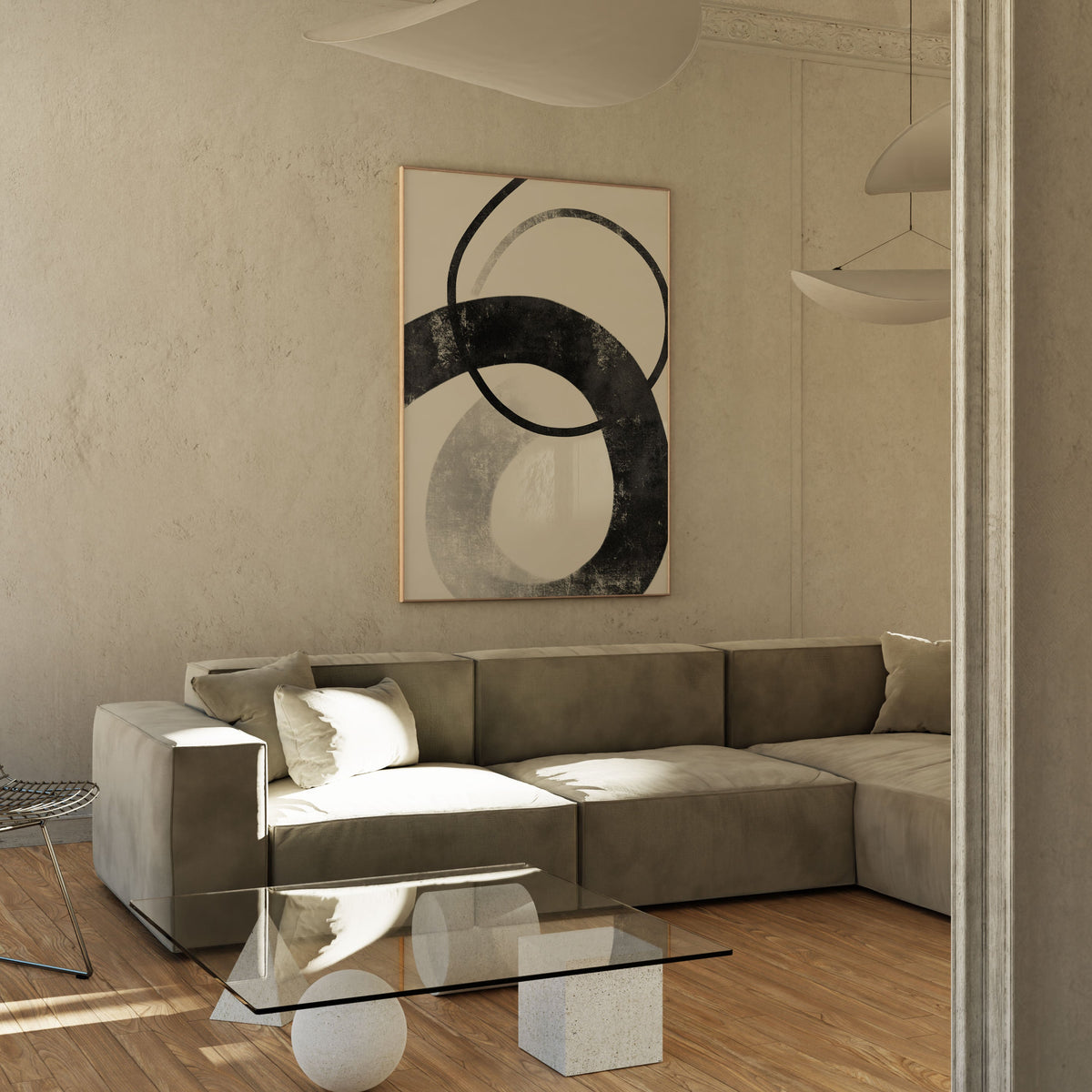 Ephemeral Elegance, BW Art, Black and White Painting