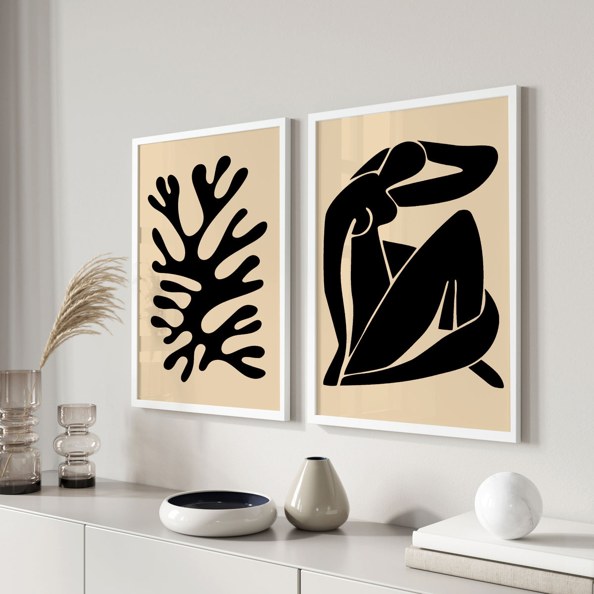 Matisse Beige, Set of 2, Set of two Paintings