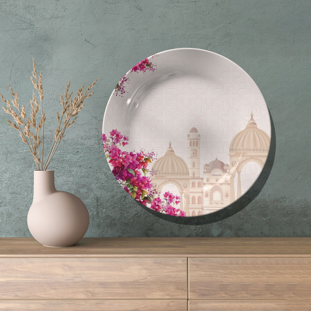 Mughal Essence and bougainvilleas Decorative Wall Plate