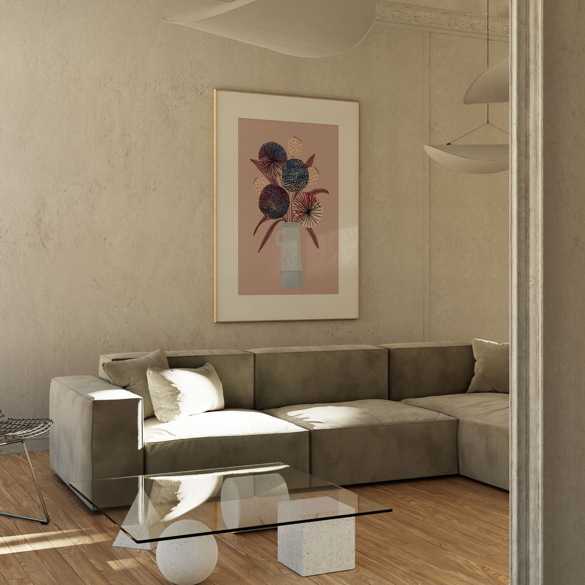 Wildflower Bloom, Minimal Art, Minimalist Painting
