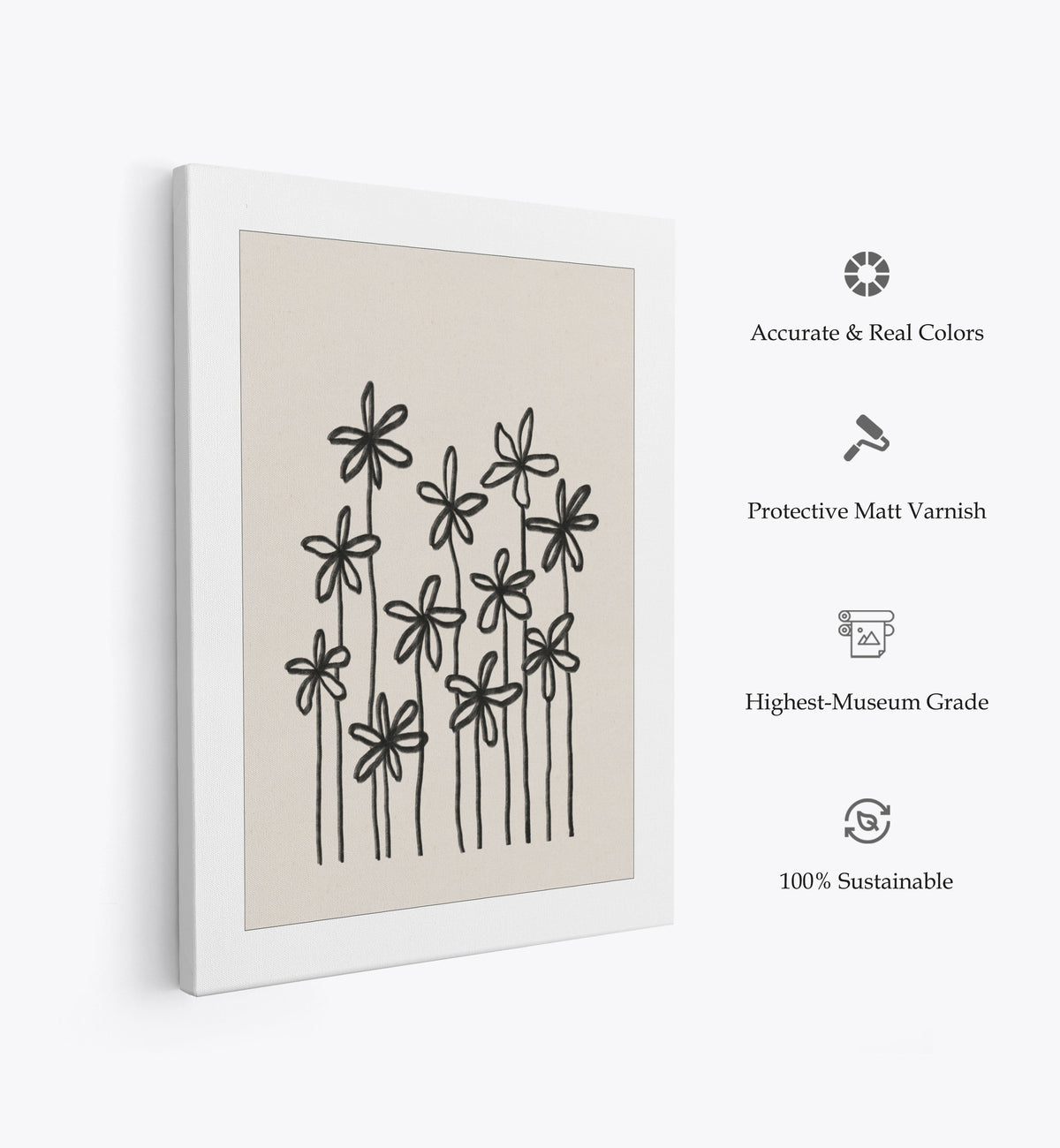 A Field Of Flowers, Minimal Art, Minimalist Painting