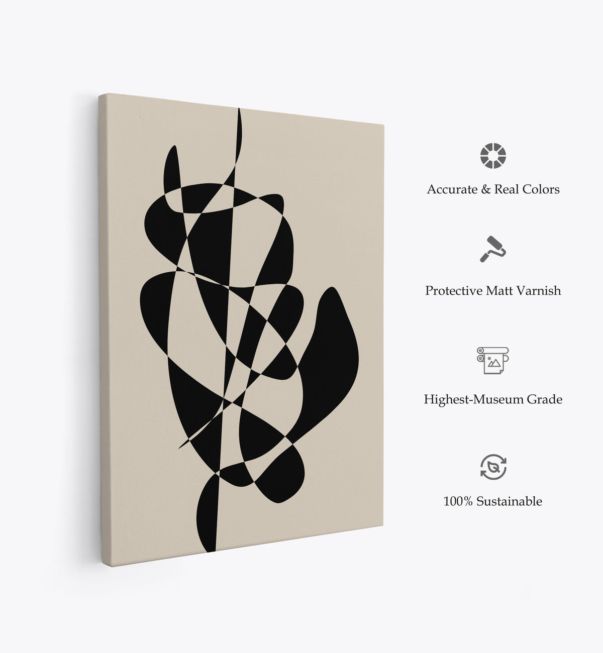 Abstract Black Shapes Artwork