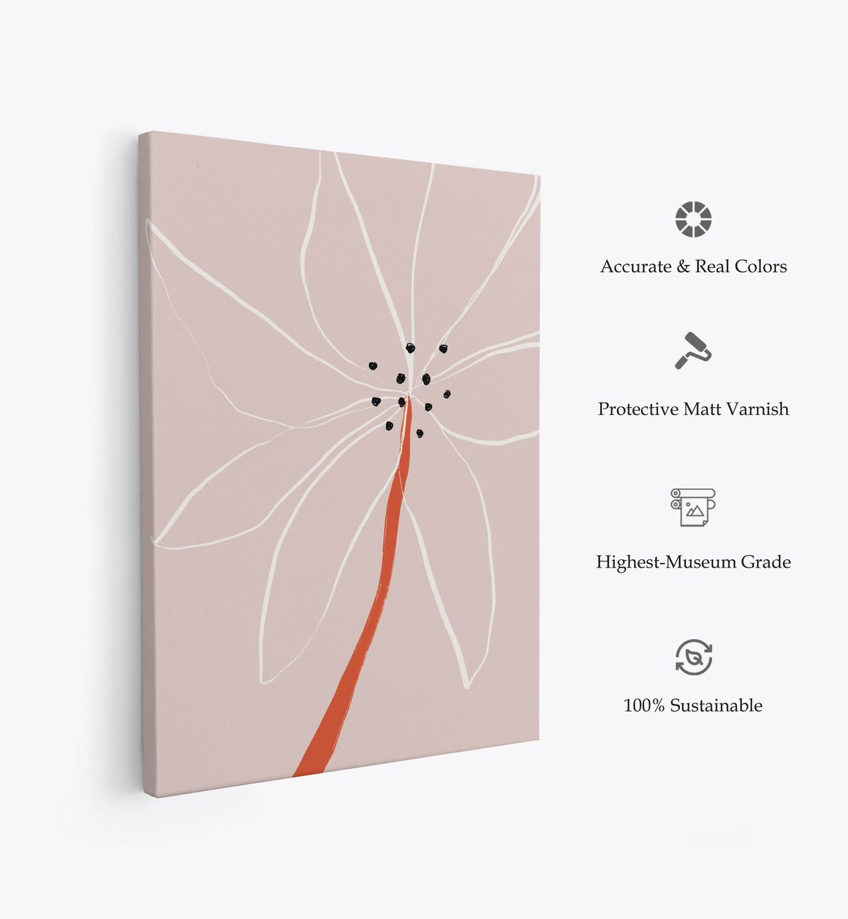 Abstract Flower No 1, Minimal Art, Minimalist Painting