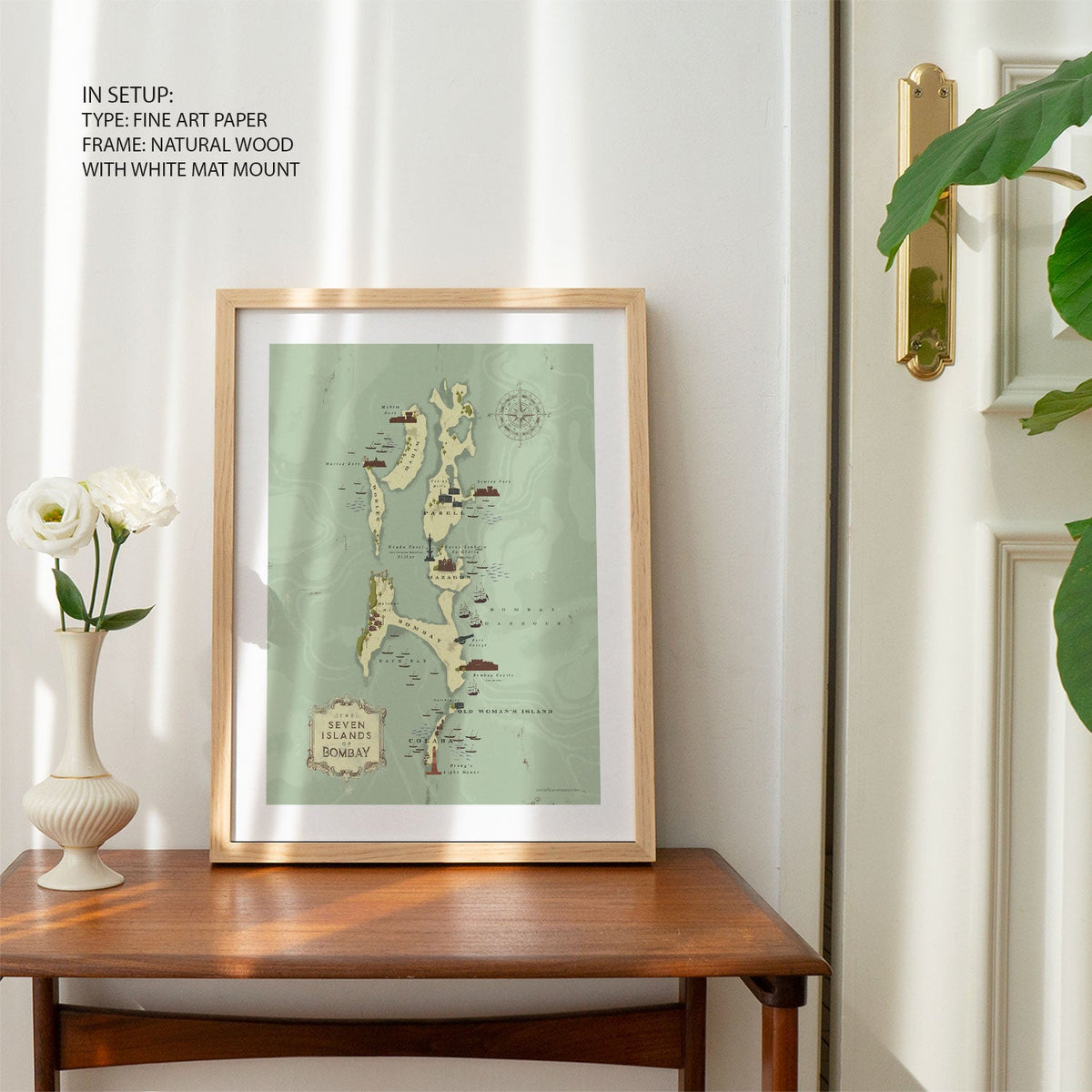 BOMBAY MAP, India Travel Posters