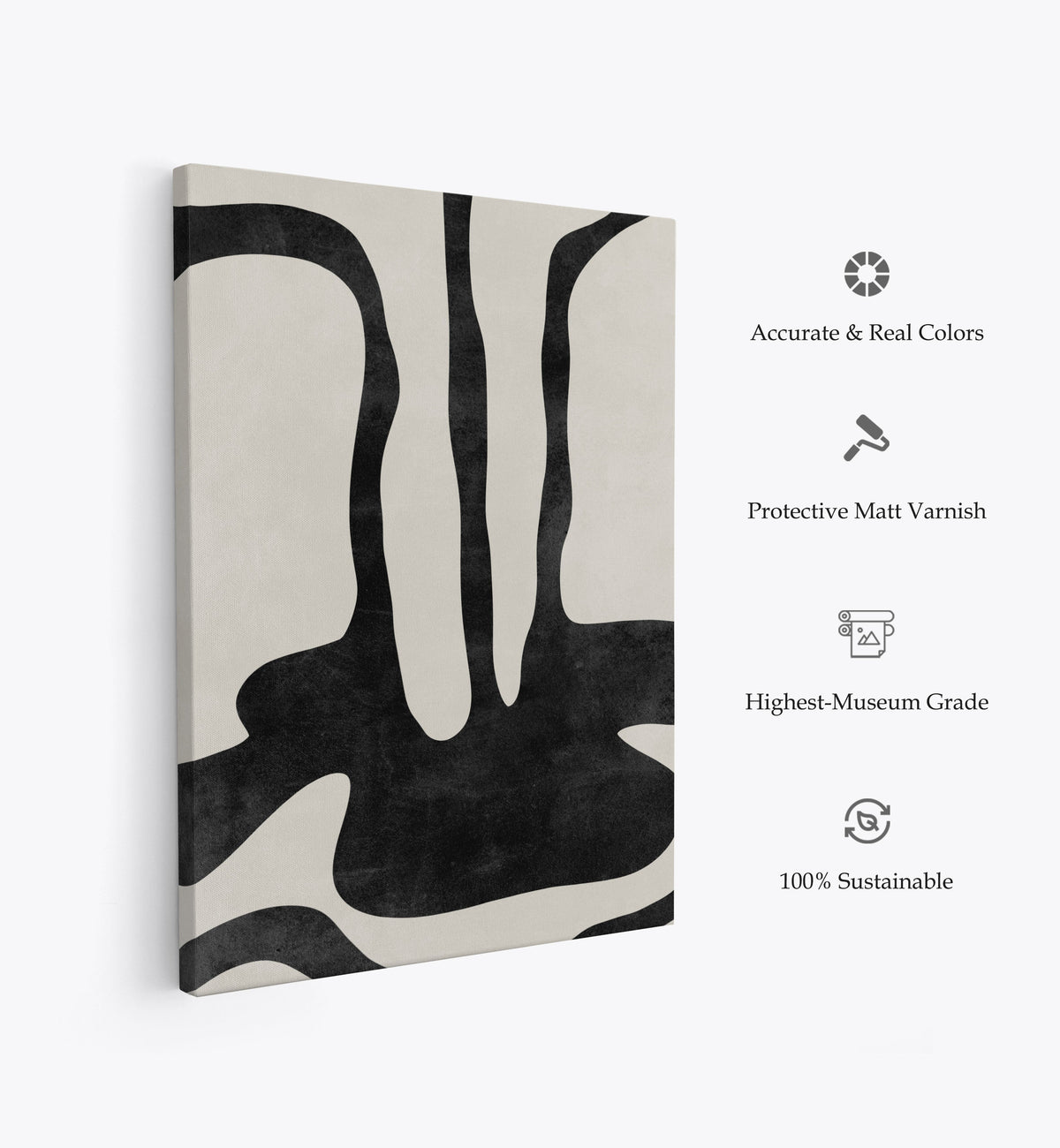 Contrastive Canvases, BW Art, Black and White Painting