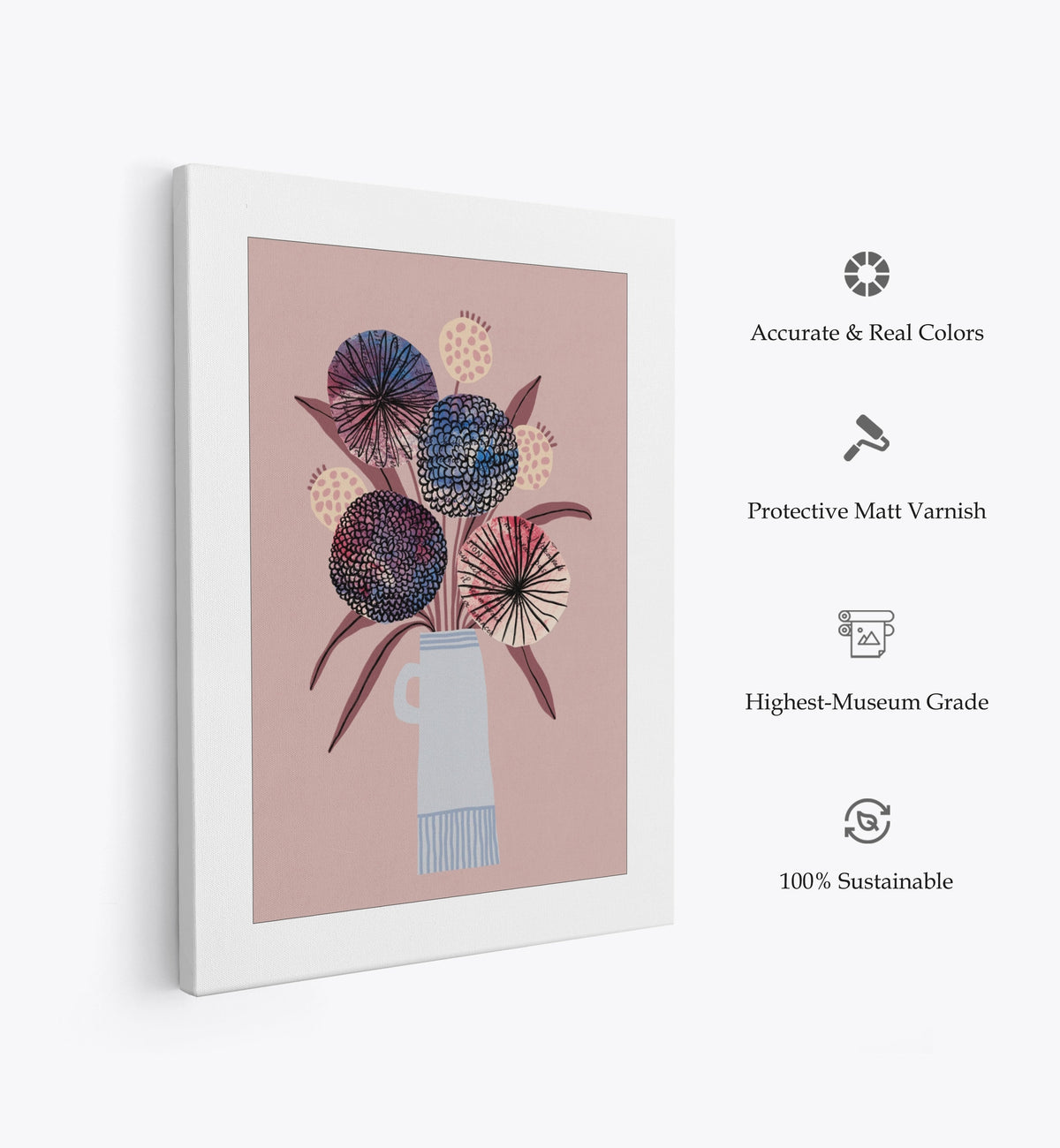 Wildflower Bloom, Minimal Art, Minimalist Painting