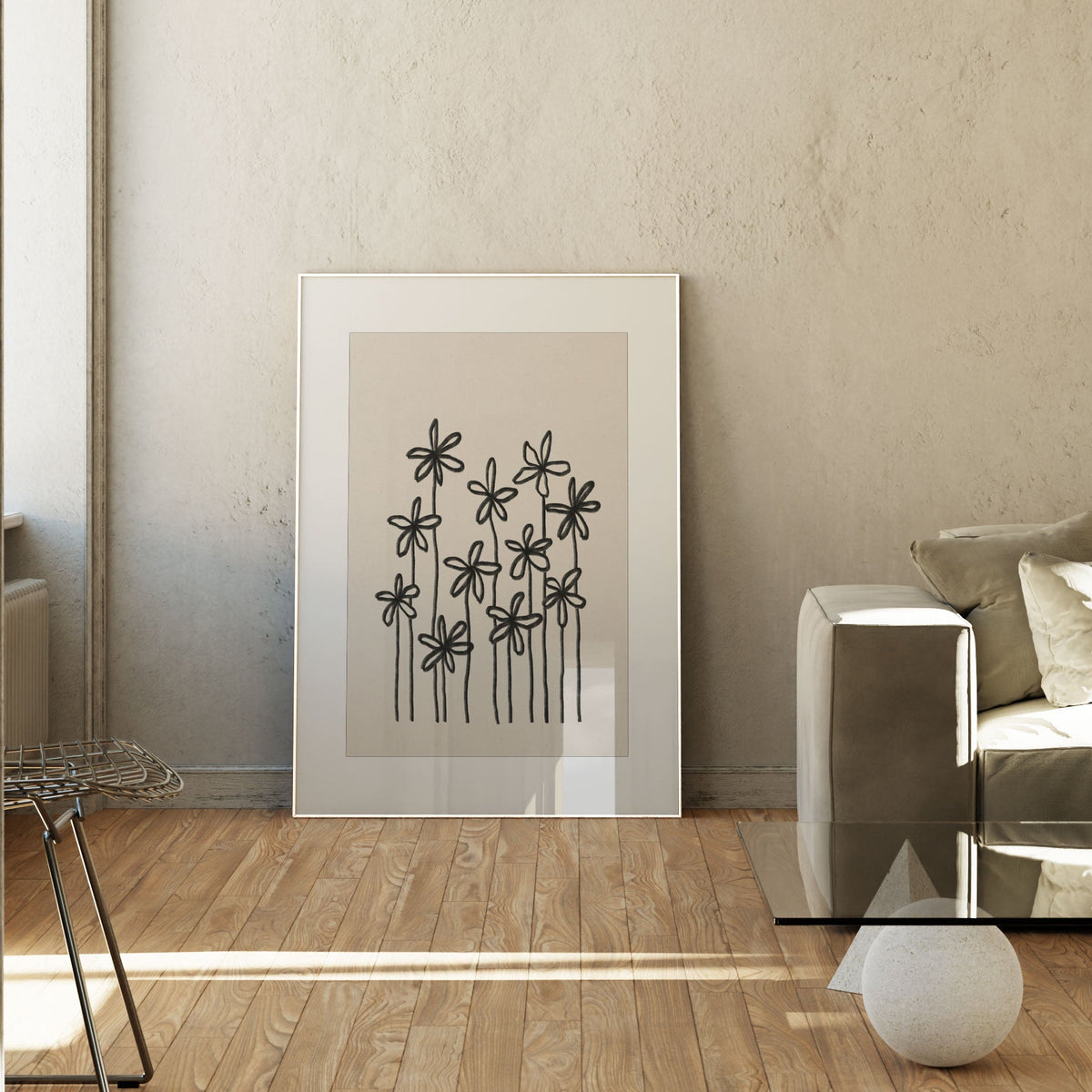 A Field Of Flowers, Minimal Art, Minimalist Painting