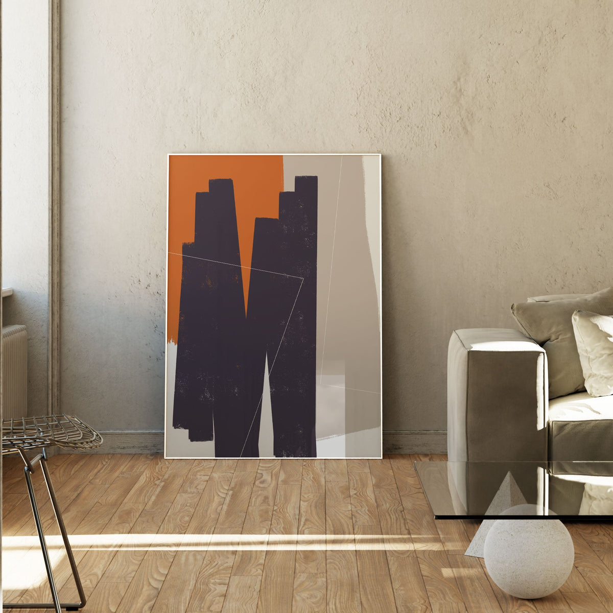 Abstract Art Shapes 09, Minimal Art, Minimalist Painting