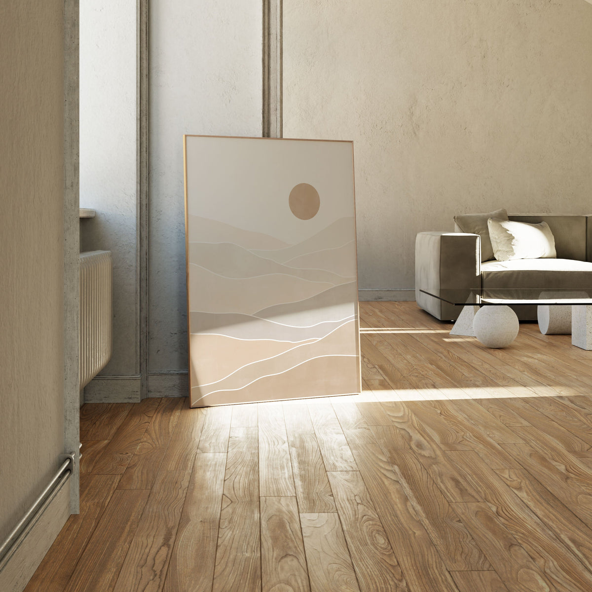 Abstract Beige Landscape