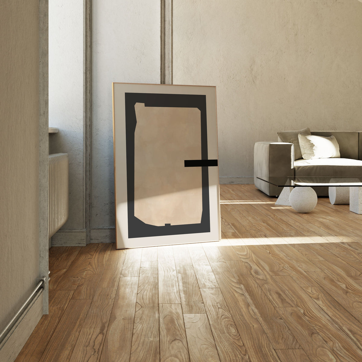 Abstract Beige Painting