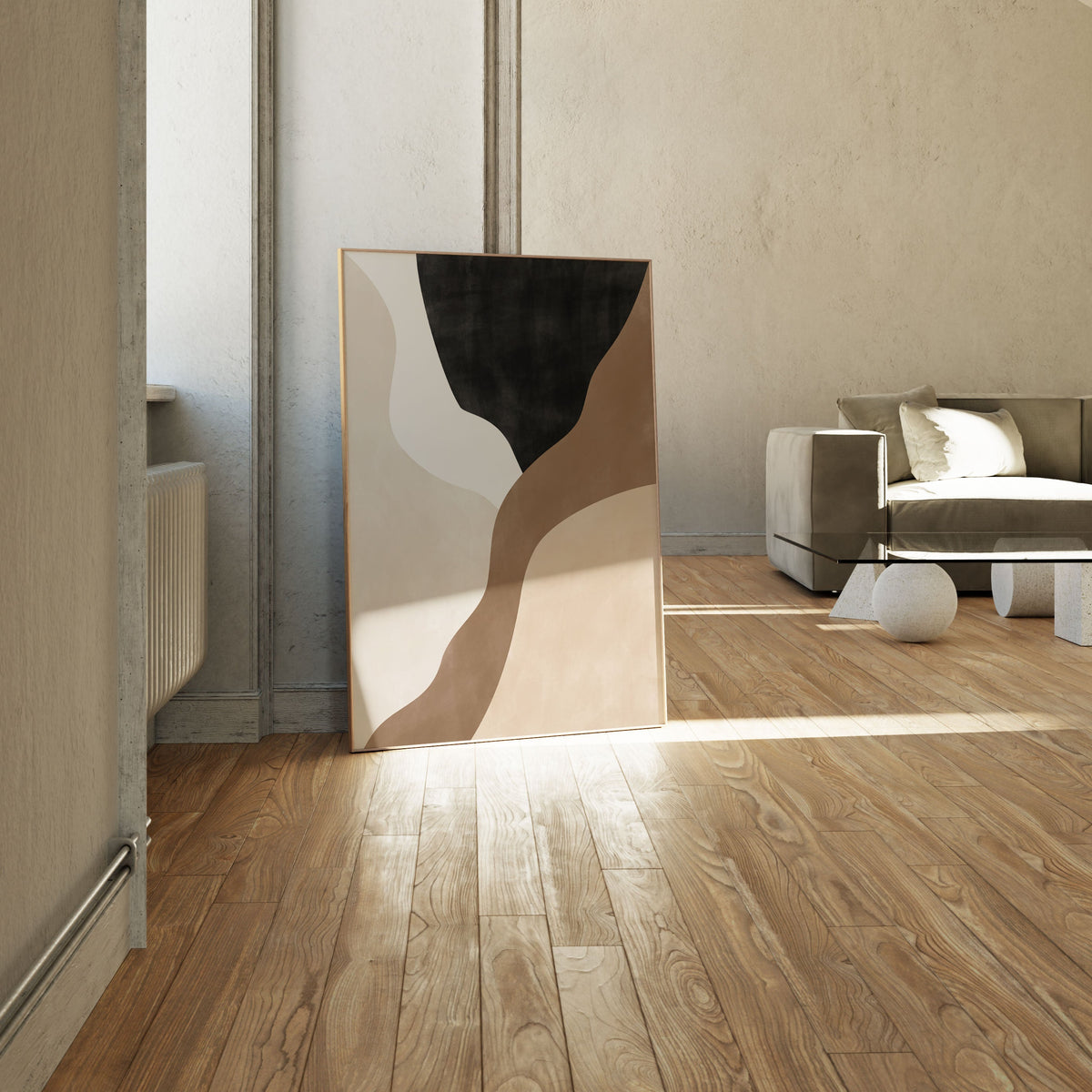 Abstract Beige and Brown Art No.2