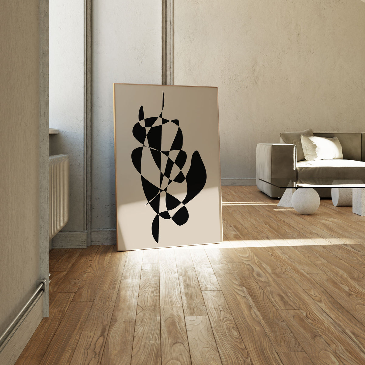 Abstract Black Shapes Artwork