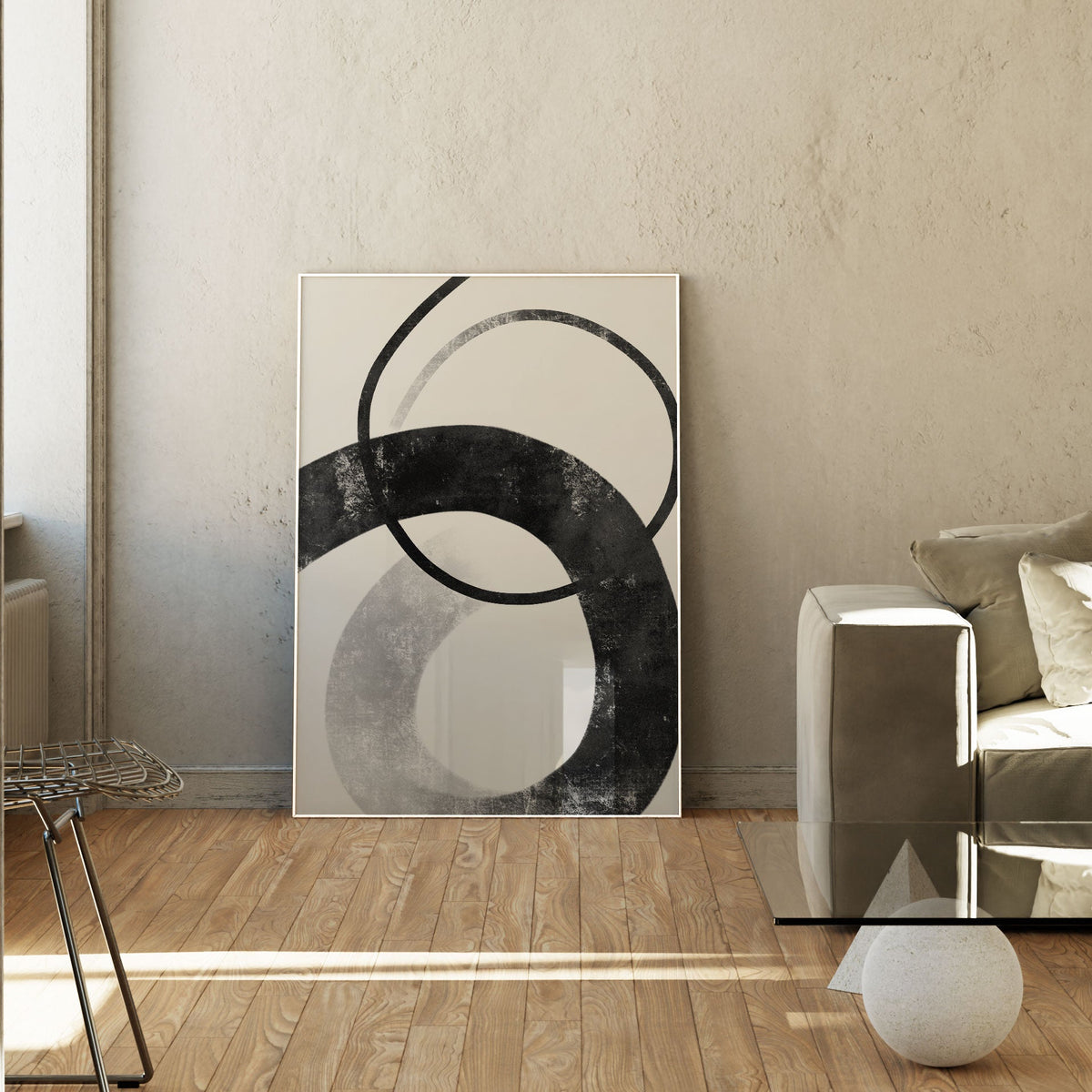 Ephemeral Elegance, BW Art, Black and White Painting