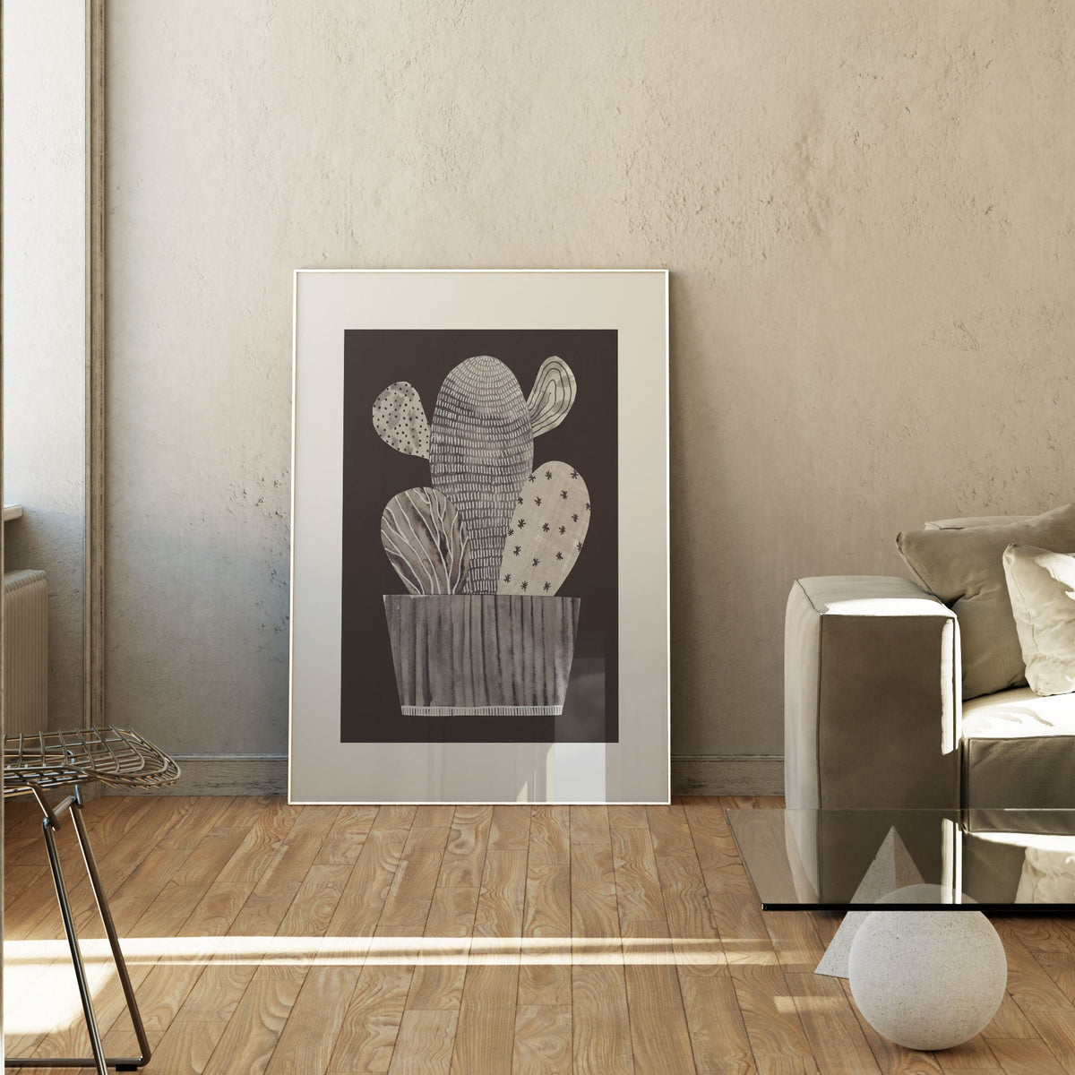 Little cactus, Minimal Art, Minimalist Painting
