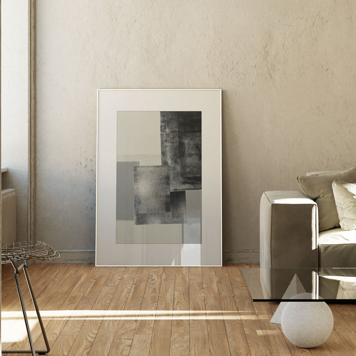 Monochrome blocks 1, Minimal Art, Minimalist Painting