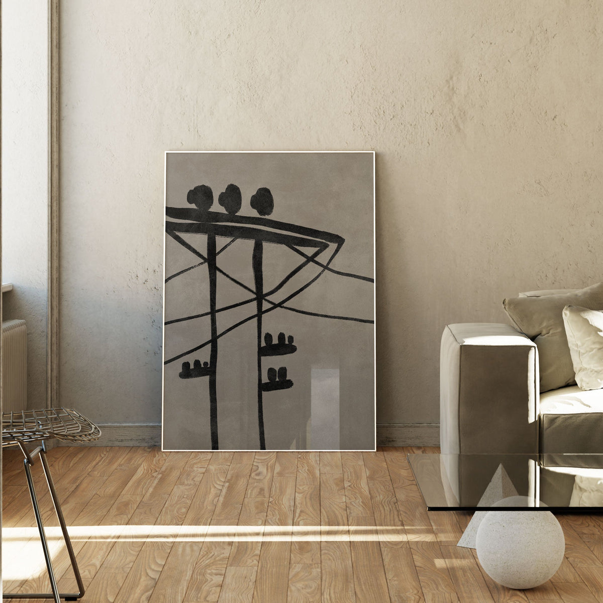 Whispering Contrasts, BW Art, Black and White Painting