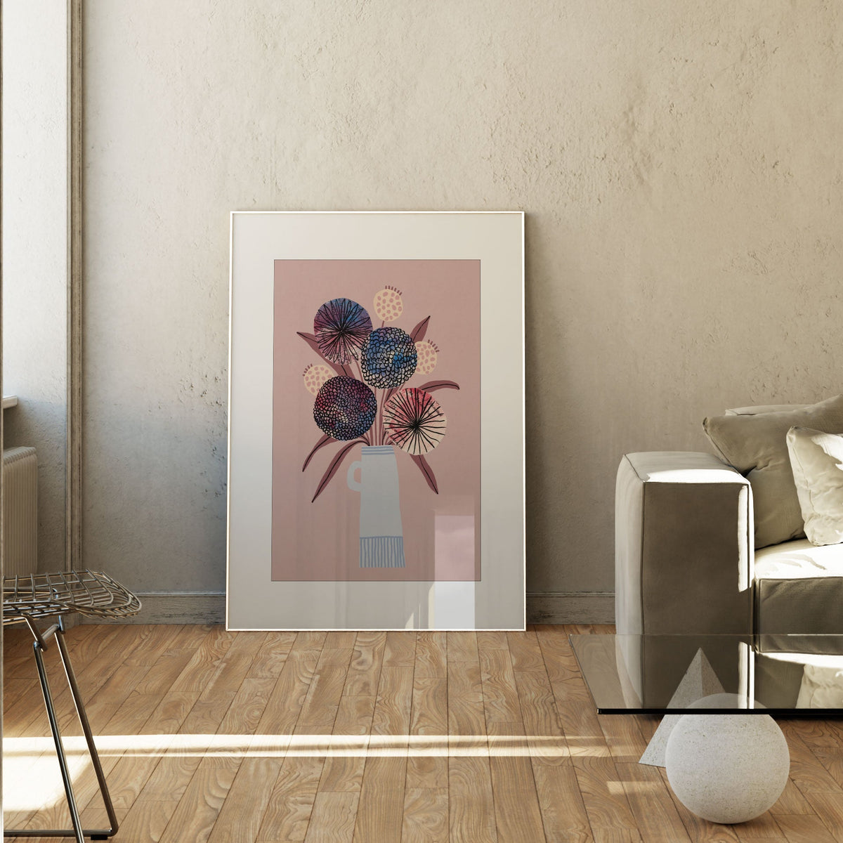Wildflower Bloom, Minimal Art, Minimalist Painting