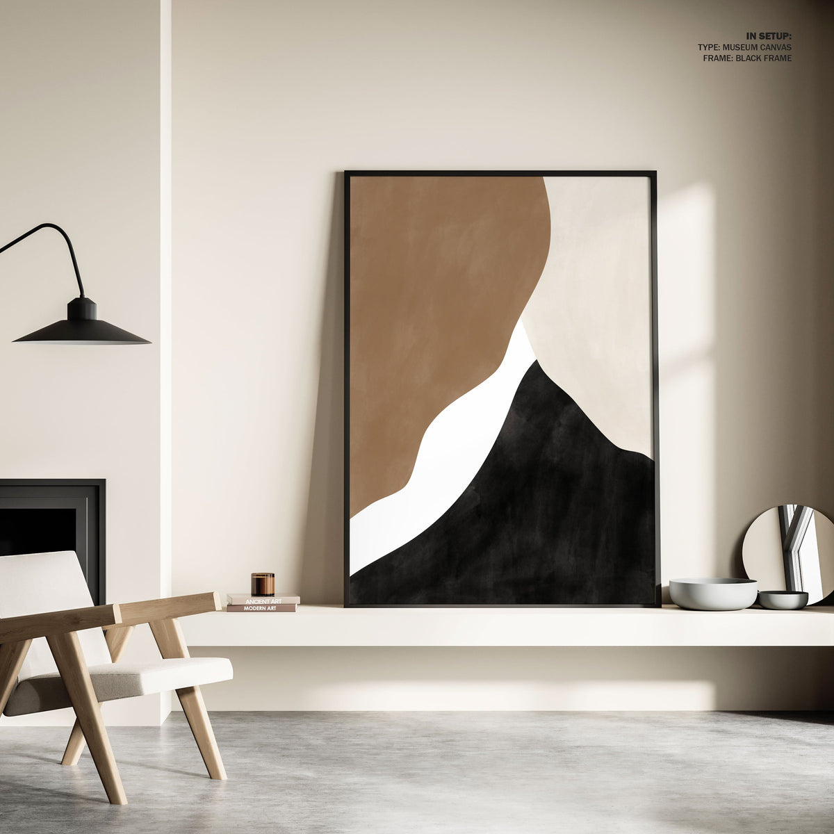 Abstract Beige and Brown Art No.1