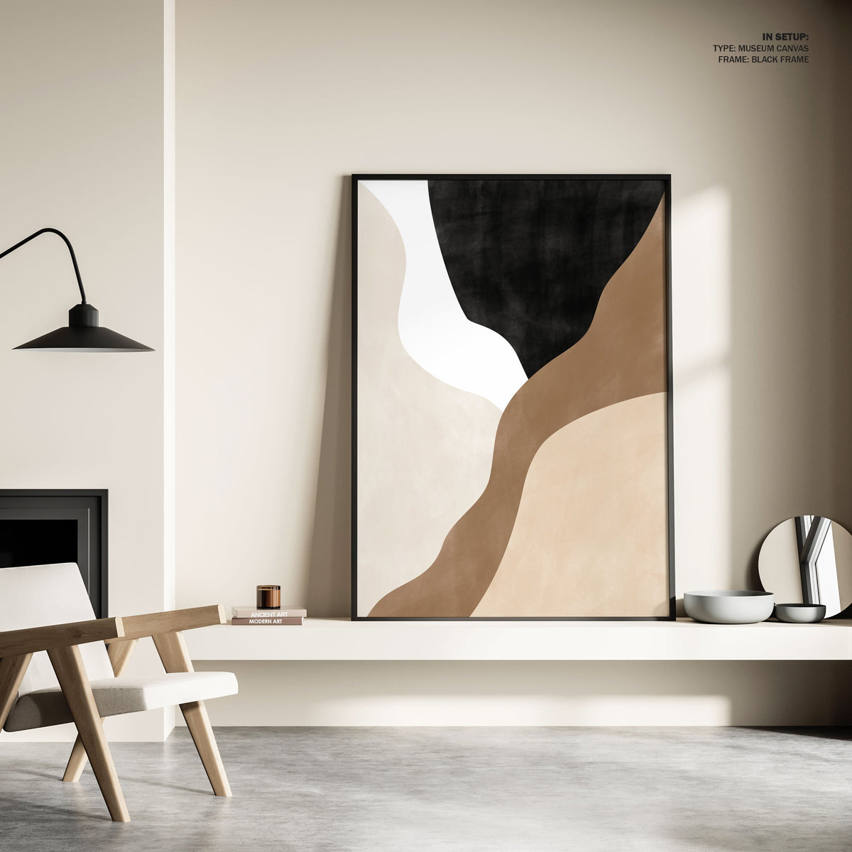 Abstract Beige and Brown Art No.2