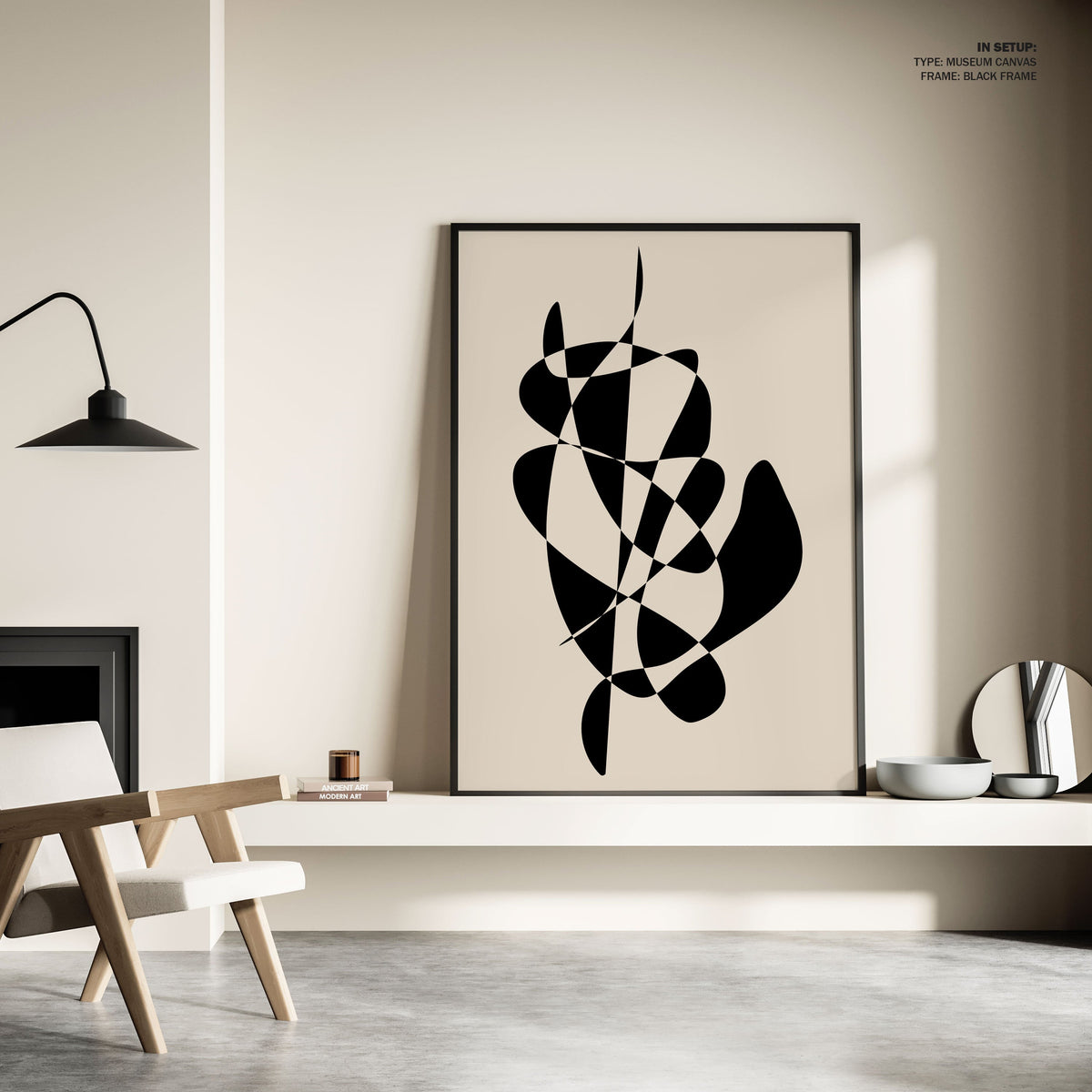 Abstract Black Shapes Artwork