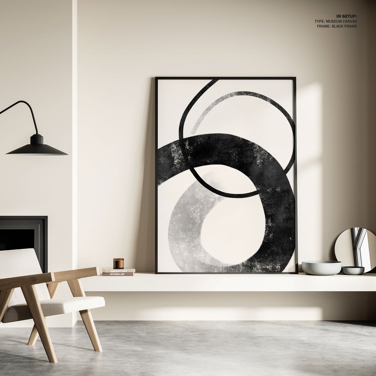 Ephemeral Elegance, BW Art, Black and White Painting