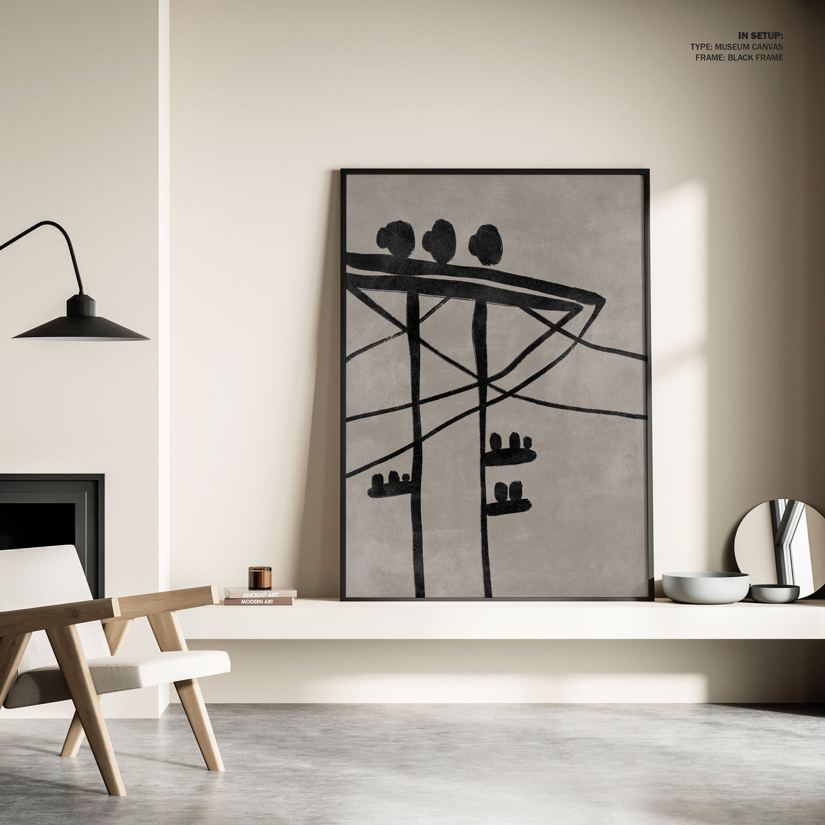 Whispering Contrasts, BW Art, Black and White Painting