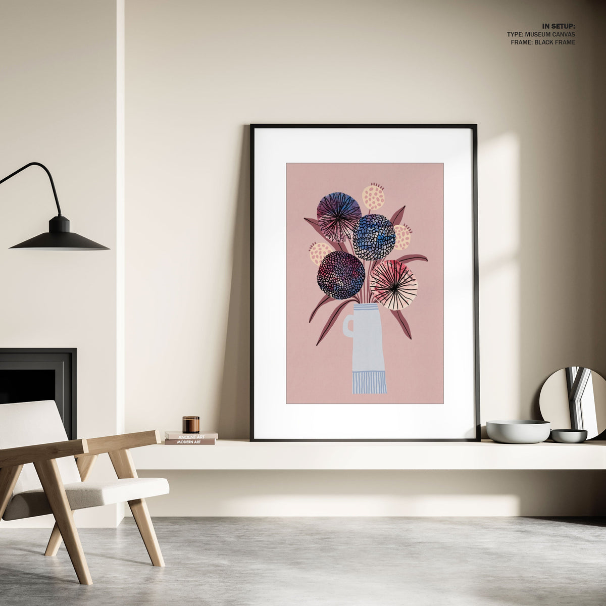 Wildflower Bloom, Minimal Art, Minimalist Painting