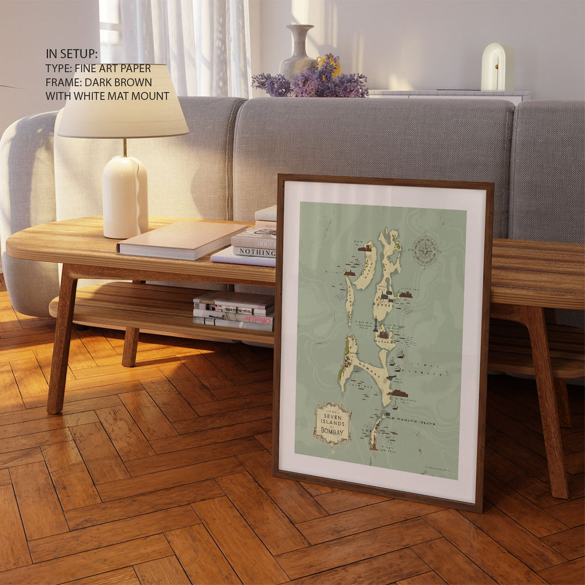 BOMBAY MAP, India Travel Posters